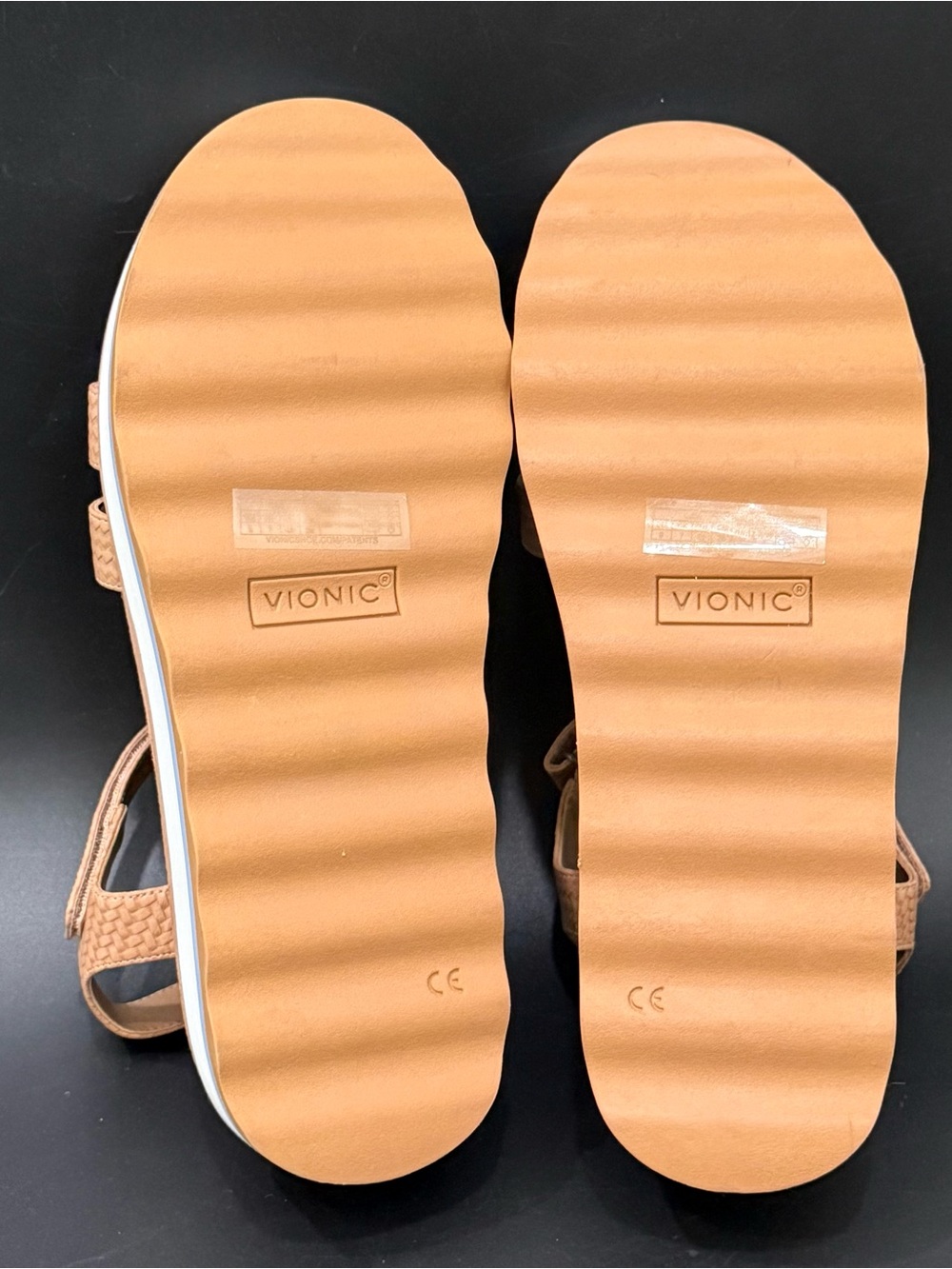 VIONIC Phoenix Lex Platform Sandals Tan Multi Strap Comfort Ortho Sandals Size 9 - Picture 7 of 16